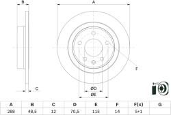 Bosch Disc Frana 0986479F83 Opel Insignia B/Insignia B Country/Insignia B Grand Sport (0986479F83)