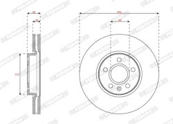 FERODO Disc Frana Ddf2888C Volvo S60 Iii/S90 Ii/V60 Ii/V60 Ii Cross Country/V90 Ii