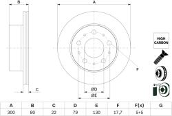 Bosch Disc Frana 0986479E02 Citroën Jumper Ii Fiat Ducato Opel Movano C Peugeot Boxer (0986479E02)