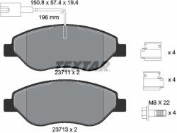 TEXTAR Set Placute Frana, Frana Disc 2371104 Alfa Romeo Mito Chrysler Delta Fiat Stilo (2371104)