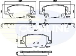 COMLINE Set Placute Frana, Frana Disc Cbp32324 Fiat Tipo