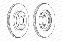 FERODO Disc Frana Ddf2327C Dacia Logan Ii/Logan Iii/Logan Mcv Ii/Sandero/Sandero Ii