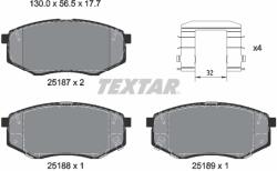 TEXTAR Set Placute Frana, Frana Disc 2518701 Hawtai Santa Fe Hyundai Sonata Vi/Ix20/Ix35 (2518701)