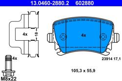 ATE Set Placute Frana, Frana Disc 13.0460-2880.2 Audi A3/A4 B6/A4 B7/A6 C6/Q3/Tt