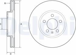 DELPHI Disc Frana Bg4965C Audi A1/A1 Allstreet/A1 City Carver Seat Arona/Ibiza V