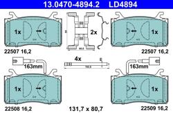 ATE Set Placute Frana, Frana Disc 13.0470-4894.2 Alfa Romeo Giulia/Stelvio