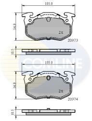 COMLINE Set Placute Frana, Frana Disc Cbp0522 Citroën Saxo/Xsara/Zx Peugeot 106 Ii/205 (CBP0522)