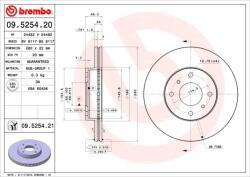 BREMBO Disc Frana 09.5254. 21 Nissan 200Sx/Almera Ii/Primera