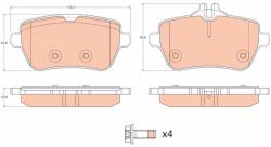 TRW Set Placute Frana, Frana Disc Gdb2014 Mercedes-Benz S-Class/Sl