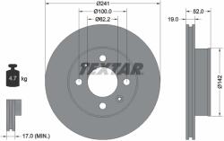 TEXTAR Disc Frana 92128503 Dodge Verna Hyundai Accent Ii Kia (Dyk) Qianlima (92128503)