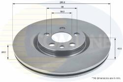 COMLINE Disc Frana Adc1546V Citroën C8/Jumpy I Fiat Scudo/Ulysse Lancia Phedra