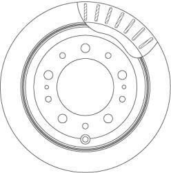 TRW Disc Frana Df4483 Lexus Lx Toyota Land Cruiser 100 Toyota (Faw) Land Cruiser 100