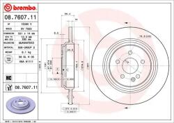 BREMBO Disc Frana 08.7607. 11 Mercedes-Benz M-Class (08.7607.11)