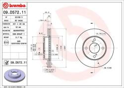 BREMBO Disc Frana 09. D572.11 Suzuki Ignis Iii