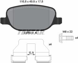 TEXTAR Set Placute Frana, Frana Disc 2376001 Alfa Romeo 159/Brera/Spider Lancia Thesis