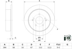 Bosch Disc Frana 0986479H16 Ssangyong Korando/Tivoli/Torres/Xlv