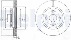 DELPHI Disc Frana Bg4254C Mazda 2/Mx-5 Iv Mazda (Changan) 2