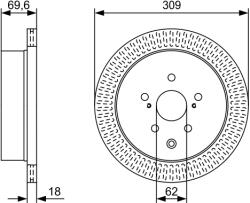 Bosch Disc Frana 0986479T57 Lexus Rx (0986479T57)