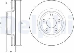 DELPHI Disc Frana Bg4831C Ford Usa Mustang