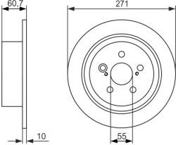 Bosch Disc Frana 0986479613 Toyota Avensis