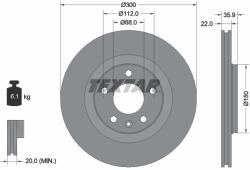 TEXTAR Disc Frana 92137103 Audi A4 B6/A4 B7