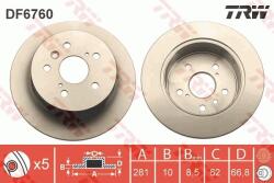 TRW Disc Frana Df6760 Lexus Es Toyota Aurion/Avalon/Camry (DF6760)