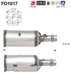 AS Filtru Funingine/Particule, Sist. De Esapament Fd1017 Peugeot 307 (FD1017)