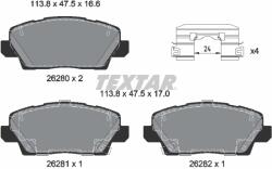 TEXTAR Set Placute Frana, Frana Disc 2628001 Kia Picanto Iii (2628001)