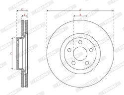 FERODO Disc Frana Ddf3058C Ford Galaxy Iii/Galaxy Mk Iii/S-Max (DDF3058C)
