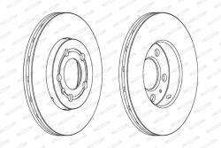 FERODO Disc Frana Ddf927C Audi A1/A2/A3 Seat Cordoba/Ibiza Iii/Ibiza Iv/Leon/Toledo Ii (DDF927C)