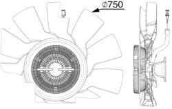 MAHLE Ventilator, Radiator Cff515000P Scania S (CFF515000P)