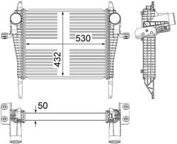MAHLE Intercooler, Compresor Ci37000P Iveco Eurocargo I-Iii/Eurocargo Iv/Eurocargo V (CI37000P)