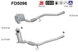 AS Filtru Funingine/Particule, Sist. De Esapament Fd5096 Audi A3 Seat Altea/Leon
