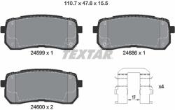 TEXTAR Set Placute Frana, Frana Disc 2459901 Dodge H100 Haval H8 Hyundai H-1/H-1 Travel