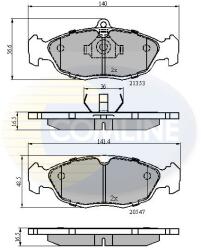 COMLINE Set Placute Frana, Frana Disc Cbp0134 Chevrolet Corsa/Corsa Pick-Up/Lanos/Tigra (CBP0134)