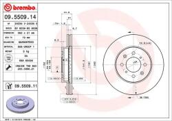 BREMBO Disc Frana 09.5509. 11 Europestar Rcr Honda Civic Iv/Civic V/Civic Vi/Civic Vii (09.5509.11)