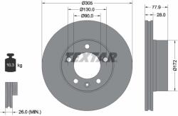 TEXTAR Disc Frana 92115903 Nissan Interstar Opel Movano A Renault Master Ii