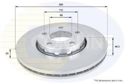 COMLINE Disc Frana Adc1417V Audi 100 C4/A4 B5/A4 B6/A4 B7/A6 C4/A6 C5/A8 D2 Seat Exeo (ADC1417V)