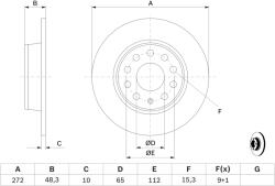 Bosch Disc Frana 0986479677 Audi A1/A3/Q2/Tt Cupra Ateca/Formentor/Leon Seat Altea (0986479677)