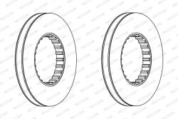 FERODO Disc Frana Fcr249A Renault Trucks C/K/Magnum/Premium 2/T Van Hool T-Serie
