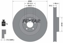 TEXTAR Disc Frana 92122205 Audi A6 C6/A8 D2/A8 D3 Vw Phaeton
