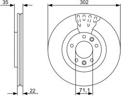 Bosch Disc Frana 0986479500 Citroën C6