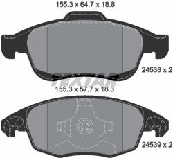 TEXTAR Set Placute Frana, Frana Disc 2453801 Citroën Berlingo/Berlingo Multispace/C4/Ds4