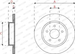 FERODO Disc Frana Ddf2786C Nissan Leaf/X-Trail/X-Trail Iii/X-Trail Iv Renault Koleos Ii