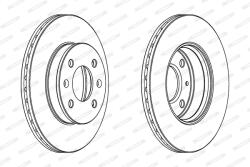 FERODO Disc Frana Ddf1529C Hyundai Getz