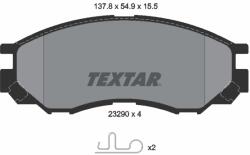 TEXTAR Set Placute Frana, Frana Disc 2329002 Changfeng Feiyang Pick-Up Fengxing Lingzhi