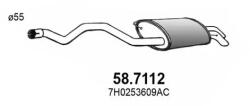 ASSO Toba Esapament Finala 58.7112 Vw Multivan T5/Transporter T5 (58.7112)