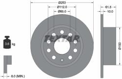 TEXTAR Disc Frana 92306603 Skoda Octavia Iii Skoda (Svw) Octavia (92306603)