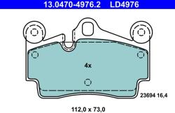 ATE Set Placute Frana, Frana Disc 13.0470-4976.2 Audi Q7 Porsche Cayenne Vw Touareg (13.0470-4976.2)