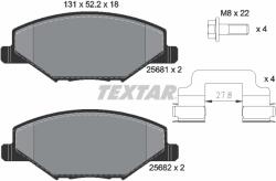TEXTAR Set Placute Frana, Frana Disc 2568101 Skoda Fabia Ii/Fabia Iii/Fabia Iii Praktik
